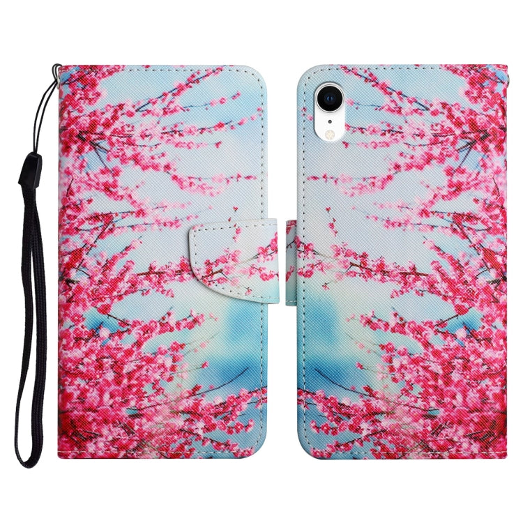 Case – Leather (iPhone XR) #7 For iPhone XR Red Cherry Blossoms