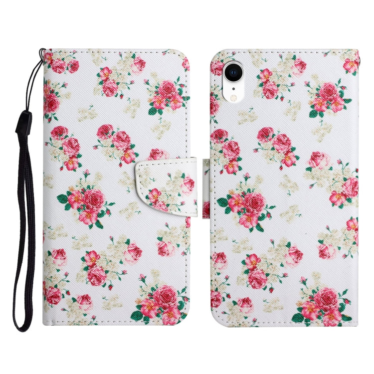 Case – Leather (iPhone XR) #7 For iPhone XR Red Peony Flower