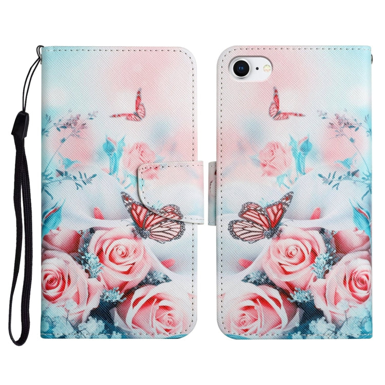 Case – Leather (iPhone SE 2022) #8 For iPhone SE 2022 SE 2020 8 7 Peony Butterfly