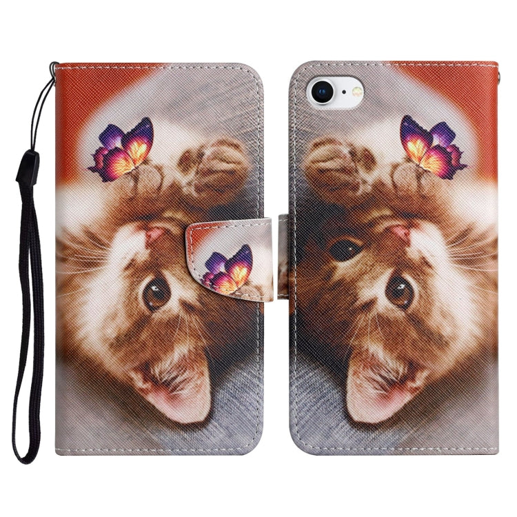 Case – Leather (iPhone SE 2022) #8 For iPhone SE 2022 SE 2020 8 7 Butterfly Cat