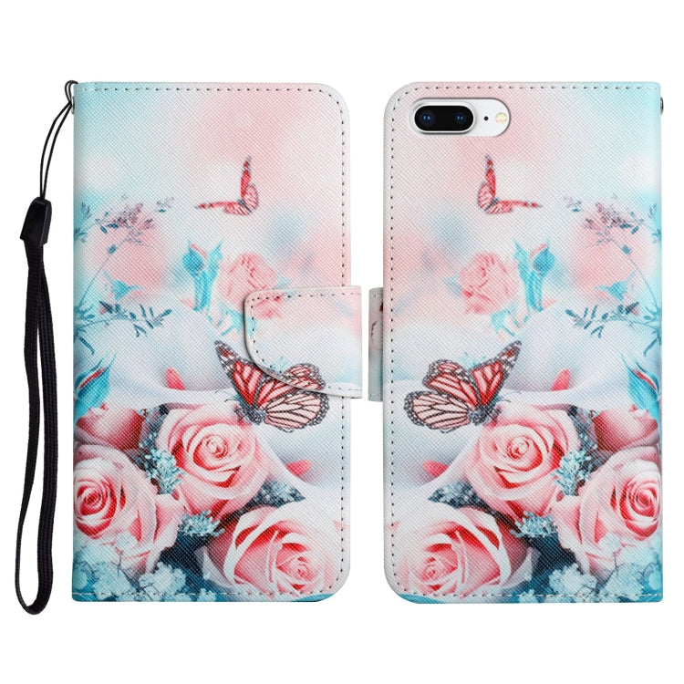Case – Leather (iPhone 8 Plus) #5 For iPhone 8 Plus & 7 Plus Peony Butterfly