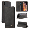Skin Feel Anti-theft Brush Horizontal Flip Leather Case with Holder & Card Slots & Wallet, For iPhone X / XS, For iPhone SE 2022 / SE 2020 / 8 / 7, For iPhone 8 Plus & 7 Plus For iPhone X XS Black