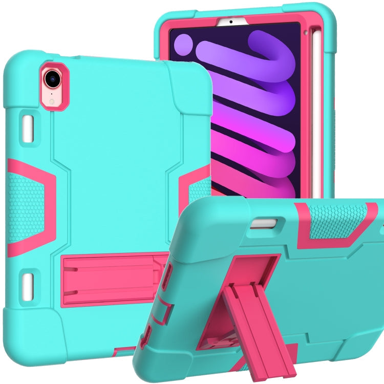 Protective Case – Shockproof, Silicone (iPad mini 2024) #2 For iPad mini 2024 mini 6 Mint Green Rose Red