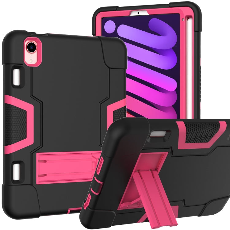 Protective Case – Shockproof, Silicone (iPad mini 2024) #2 For iPad mini 2024 mini 6 Black Rose Red