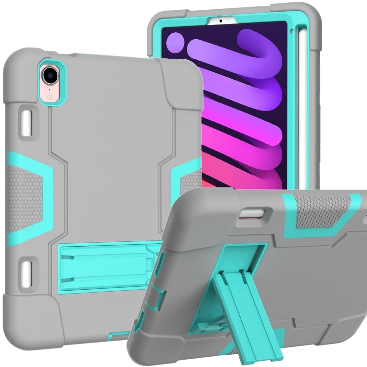 Protective Case – Shockproof, Silicone (iPad mini 2024) #2 For iPad mini 2024 mini 6 Grey Mint Green