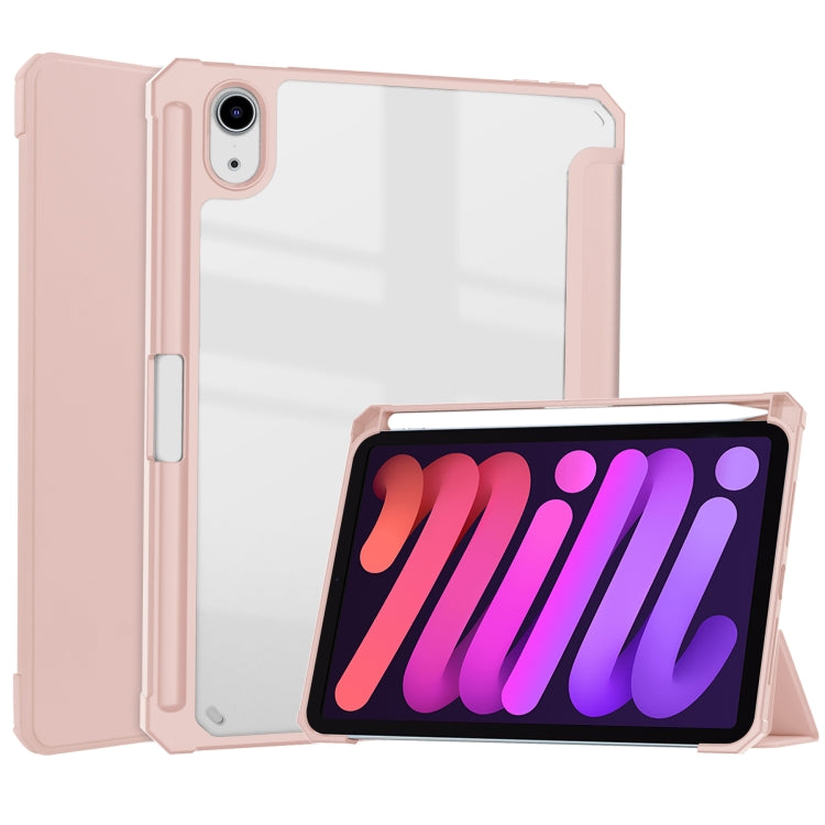 Tablet Case – Leather, Foldable (iPad mini 6) For iPad mini 6 mini 2024 Rose Gold
