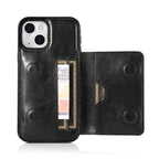 Shockproof PU + TPU Protective Case with Card Slots & Holder, For iPhone 13 mini, For iPhone 13, For iPhone 13 Pro, For iPhone 13 Pro Max