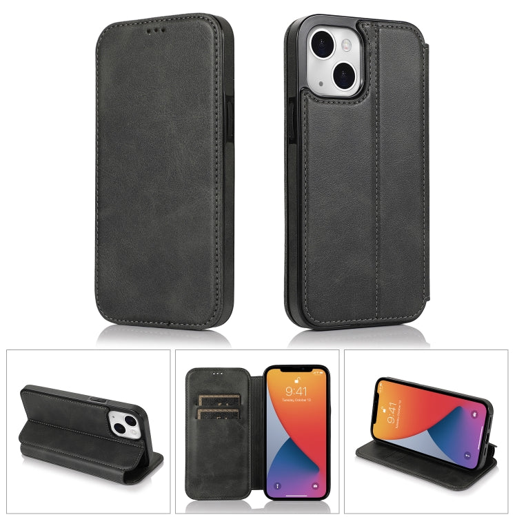 Case – Leather, Magnetic (iPhone 13 mini) #8 For iPhone 13 mini Black