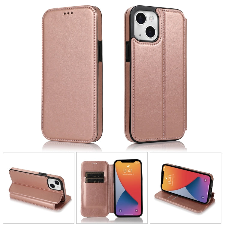 Case – Leather, Magnetic (iPhone 13 mini) #8 For iPhone 13 Rose Gold