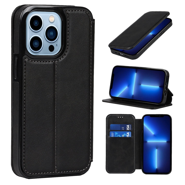 Case – Leather, Magnetic (iPhone 13 mini) #8 For iPhone 13 Pro Black