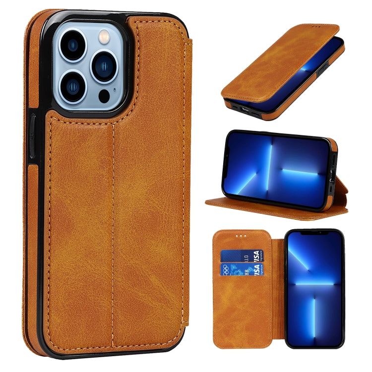 Case – Leather, Magnetic (iPhone 13 mini) #8 For iPhone 13 Pro Khaki