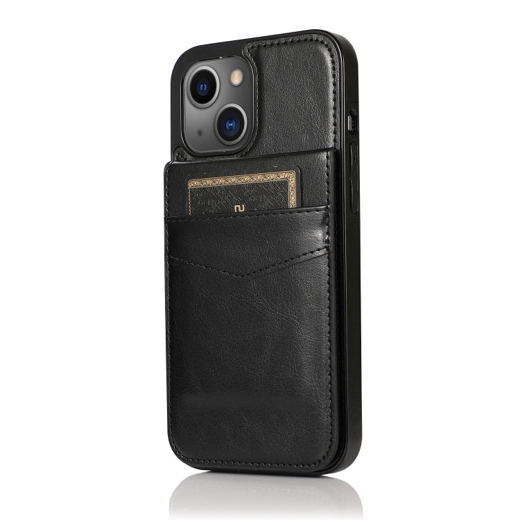 Solid Color PC + TPU Protective Case with Holder & Card Slots, For... (iPhone 13 mini)