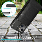 Solid Color PC + TPU Protective Case with Holder & Card Slots, For... (iPhone 13 mini)