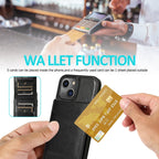 Solid Color PC + TPU Protective Case with Holder & Card Slots, For... (iPhone 13 mini)