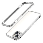 Aurora Series Lens Protector + Metal Frame Protective Case, For iPhone... (iPhone 13 mini) For iPhone 13 mini Silver