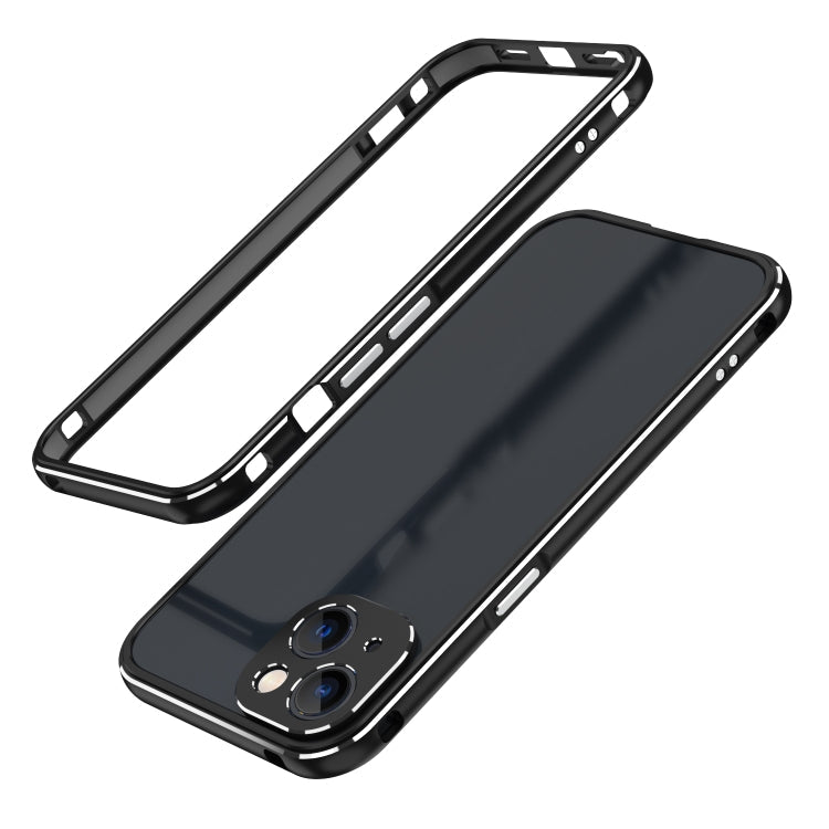 Aurora Series Lens Protector + Metal Frame Protective Case, For iPhone... (iPhone 13 mini) For iPhone 13 mini Black Silver