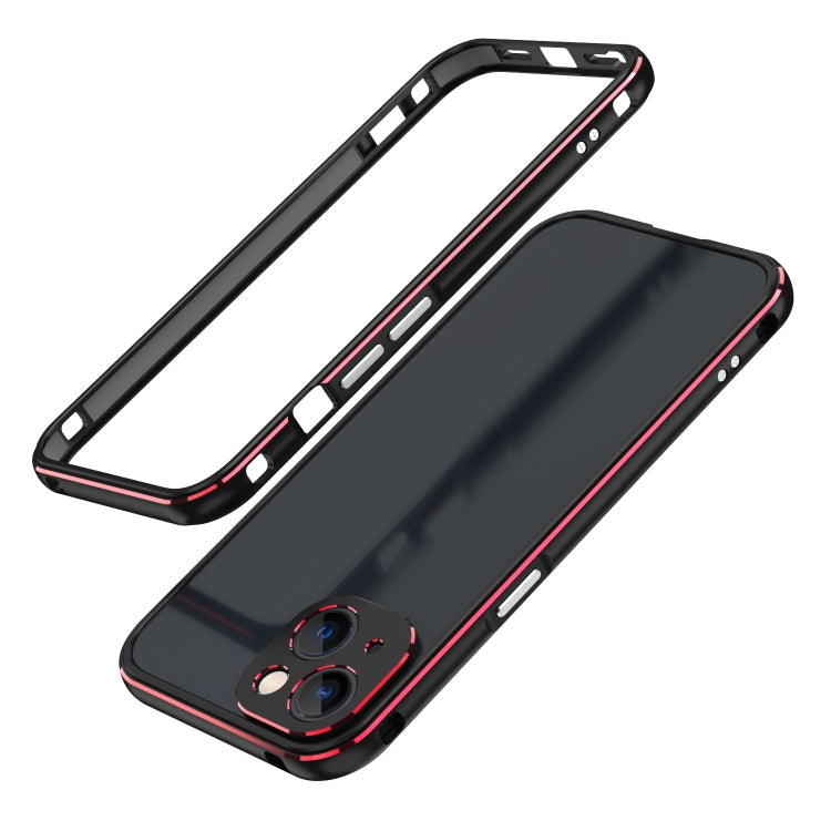 Aurora Series Lens Protector + Metal Frame Protective Case, For iPhone... (iPhone 13 mini) For iPhone 13 mini Black Red
