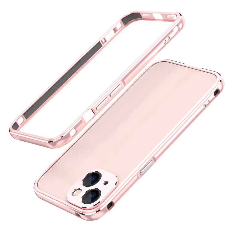 Aurora Series Lens Protector + Metal Frame Protective Case, For iPhone... (iPhone 13 mini) For iPhone 13 Rose Gold