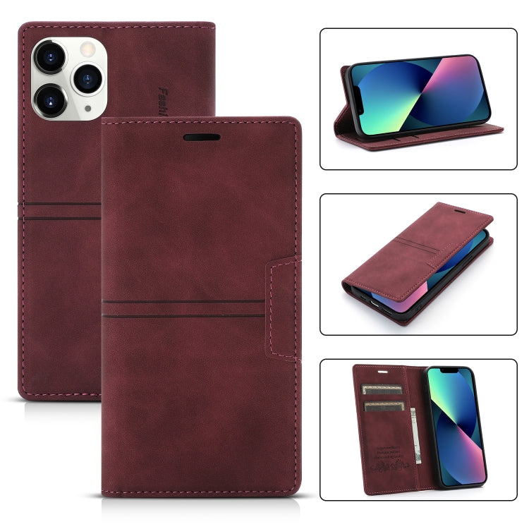 Case – Leather, Magnetic (iPhone 13 mini) #11 For iPhone 13 Wine Red
