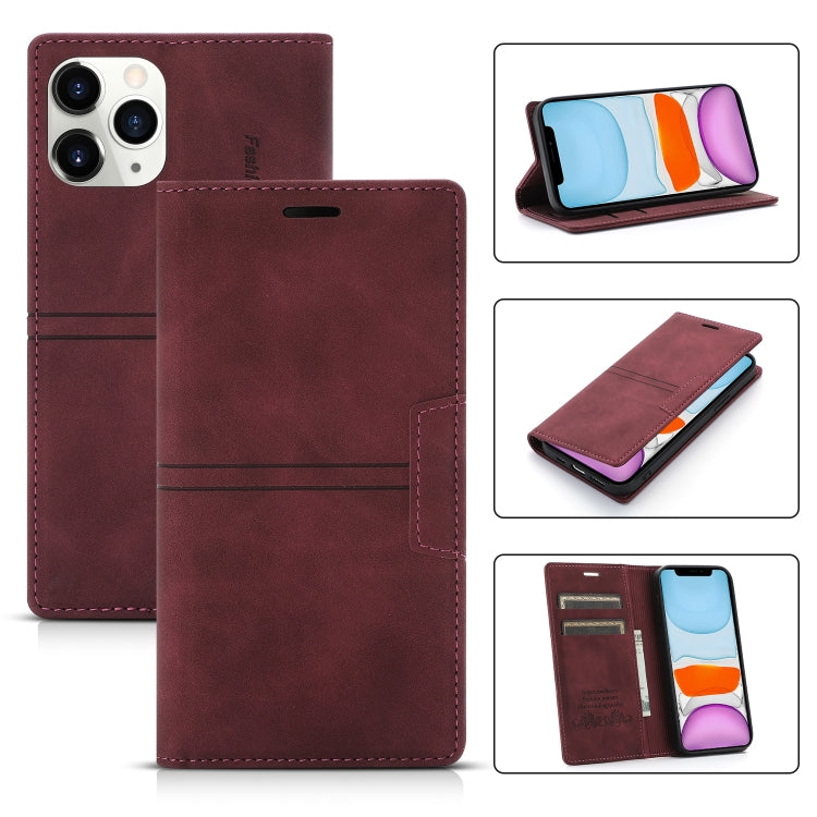 Case – Leather, Magnetic (iPhone 12 mini) #9 For iPhone 11 Wine Red
