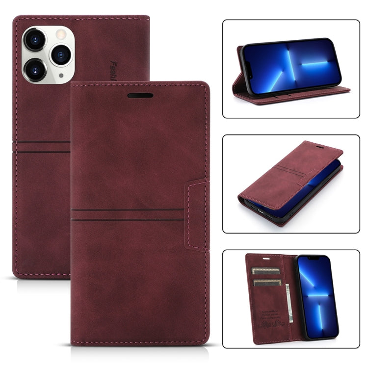 Case – Leather, Magnetic (iPhone 11 Pro) #6 For iPhone 11 Pro Max Wine Red