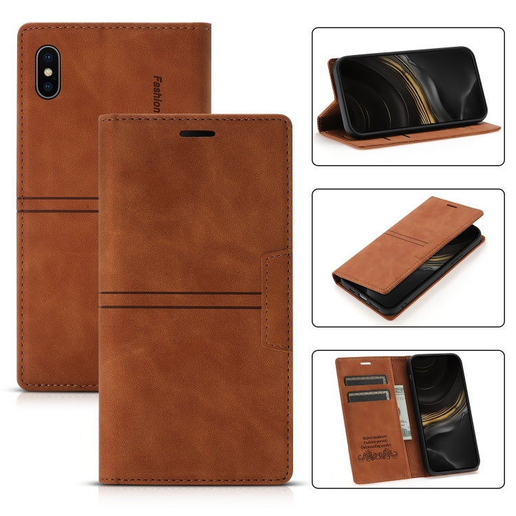 Case – Leather, Magnetic (iPhone 11 Pro) #6 For iPhone X XS Brown