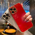 Electroplating Metal Frame Precise Hole TPU Protective Case, For iPhone...