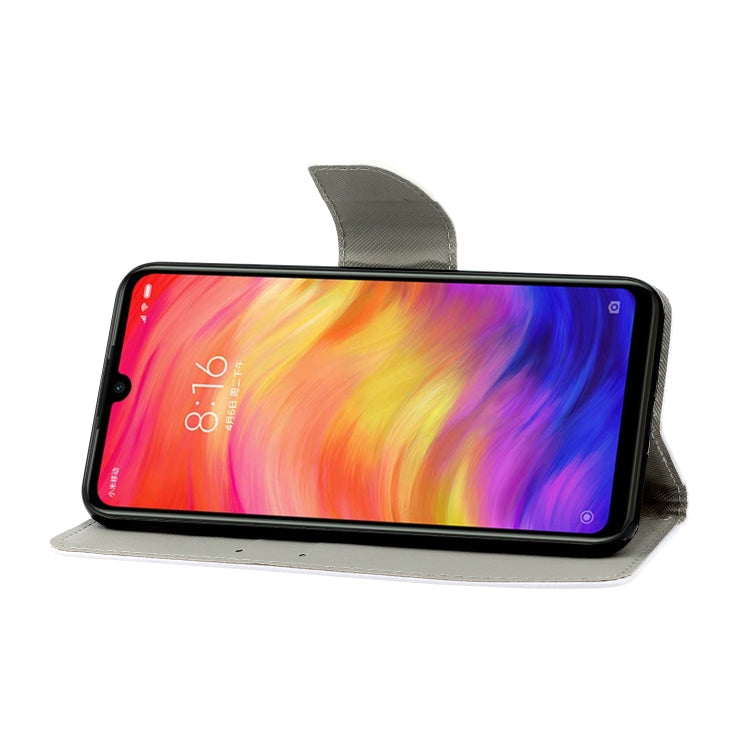 3D Colored Drawing Horizontal Flip PU Leather Case with Holder & Card Slots & Wallet – Card Slot, Flip, Leather, For Xiaomi Redmi Note 7