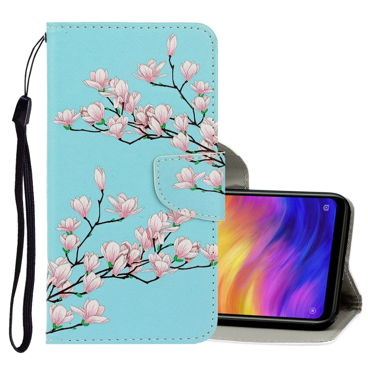 3D Colored Drawing Horizontal Flip PU Leather Case with Holder & Card Slots & Wallet – Card Slot, Flip, Leather, For Xiaomi Redmi Note 7 For Xiaomi Redmi Note 7 Magnolia
