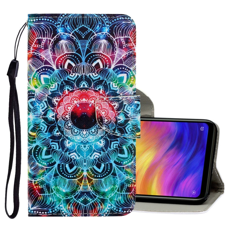 3D Colored Drawing Horizontal Flip PU Leather Case with Holder & Card Slots & Wallet – Card Slot, Flip, Leather, For Xiaomi Redmi Note 7 For Xiaomi Redmi Note 7 Mandala