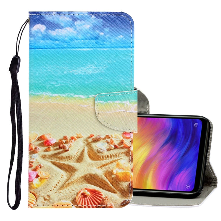 3D Colored Drawing Horizontal Flip PU Leather Case with Holder & Card Slots & Wallet – Card Slot, Flip, Leather, For Xiaomi Redmi Note 7 For Xiaomi Redmi Note 7 Pentagram