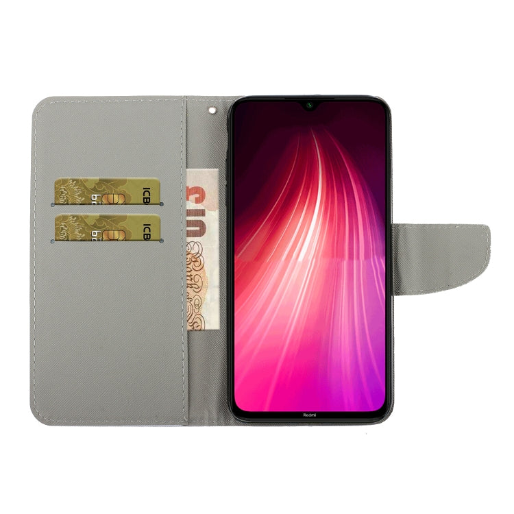 3D Colored Drawing Horizontal Flip PU Leather Case with Holder & Card Slots & Wallet – Card Slot, Flip, Leather, For Xiaomi Redmi Note 8