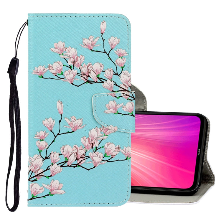 3D Colored Drawing Horizontal Flip PU Leather Case with Holder & Card Slots & Wallet – Card Slot, Flip, Leather, For Xiaomi Redmi Note 8 For Xiaomi Redmi Note 8 Magnolia