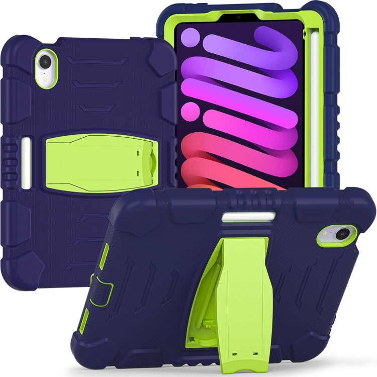 Case – Silicone (iPad mini 6) For iPad mini 6 mini 2024 NavyBlue+Lime