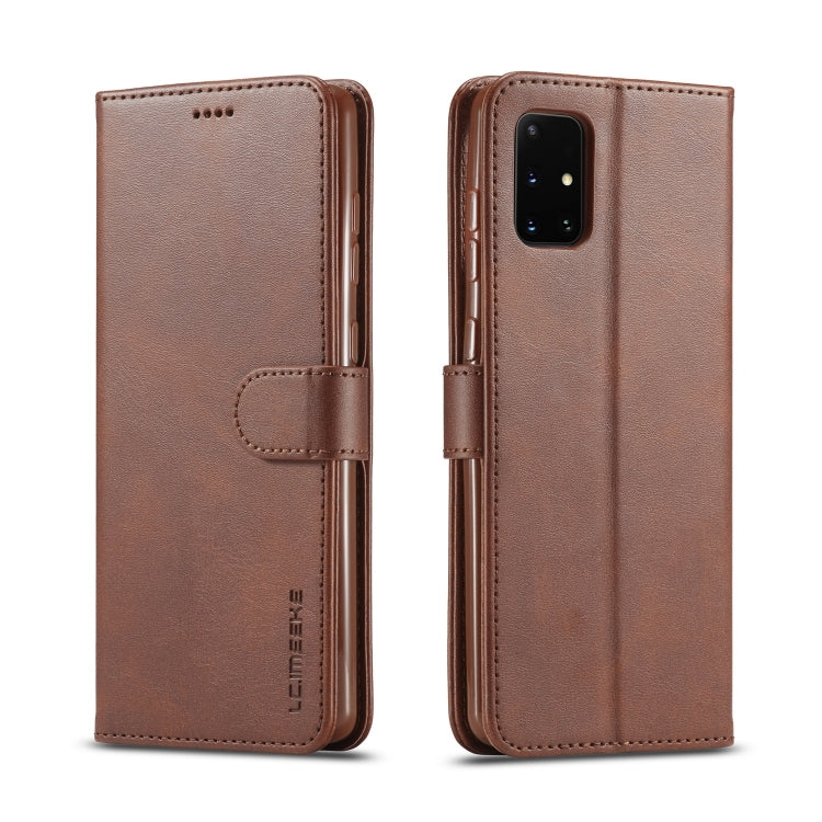 LC.IMEEKE Calf Texture Horizontal Flip Leather Case with Holder & Card Slots & Wallet, For Samsung Galaxy A03s 166mm For Samsung Galaxy A03s 166mm Brown
