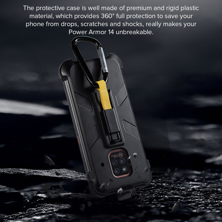 Ulefone Multifunctional TPU + PC Protective Case with Back Clip & Carabiner – TPU, For Ulefone Power Armor 14