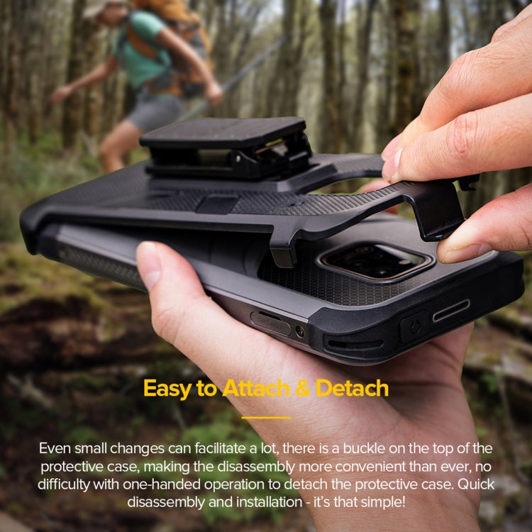 Ulefone Multifunctional TPU + PC Protective Case with Back Clip & Carabiner – TPU, For Ulefone Power Armor 14