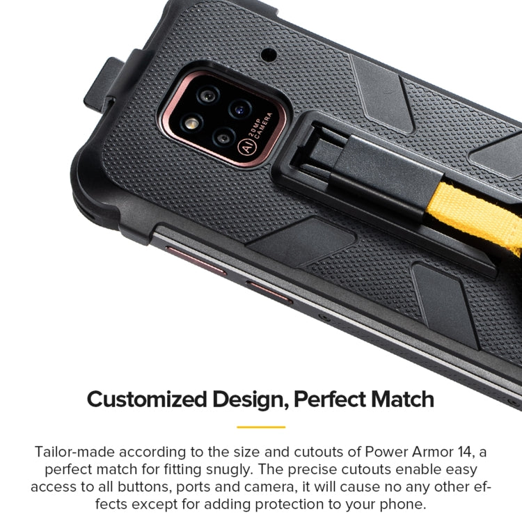 Ulefone Multifunctional TPU + PC Protective Case with Back Clip & Carabiner – TPU, For Ulefone Power Armor 14