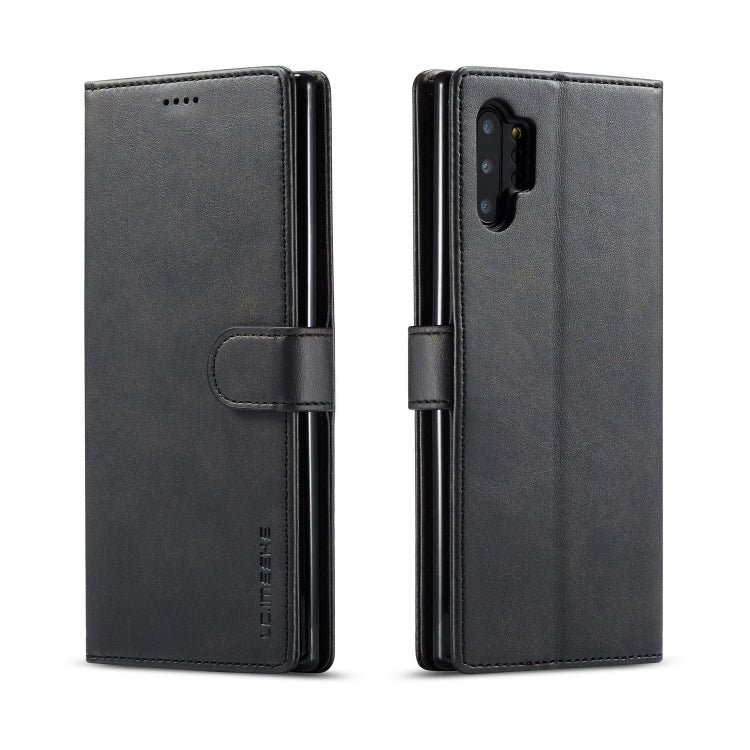 LC.IMEEKE Calf Texture Horizontal Flip Leather Case, with Holder & Card Slots & Wallet – Card Slot, Flip, Leather, For Galaxy Note 10 Plus, For Galaxy S10, For Galaxy S10 Plus, For Galaxy S10e For Galaxy Note 10 Plus Black