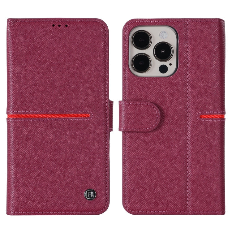 GEBEI Protective Case – Leather (iPhone 13) For iPhone 13 Red Wine
