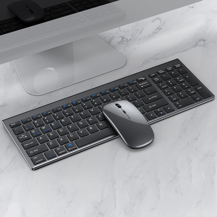 109 Three-mode Wireless Bluetooth Keyboard Mouse Set, Three-mode Keyboard Mouse Set – Bluetooth Three-mode Keyboard Mouse Set Gun Black
