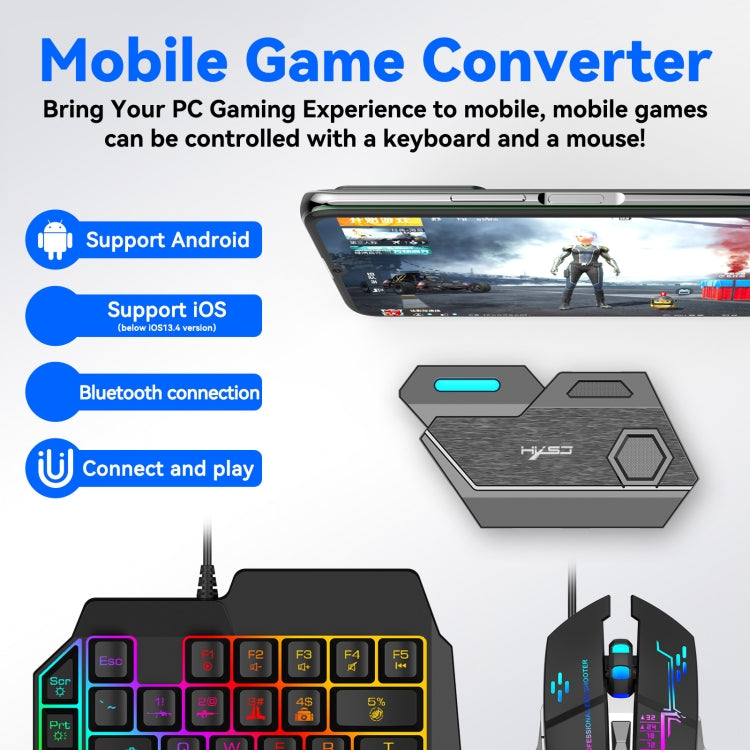 HXSJ Keyboard & Mouse Converter – Bluetooth 5.0