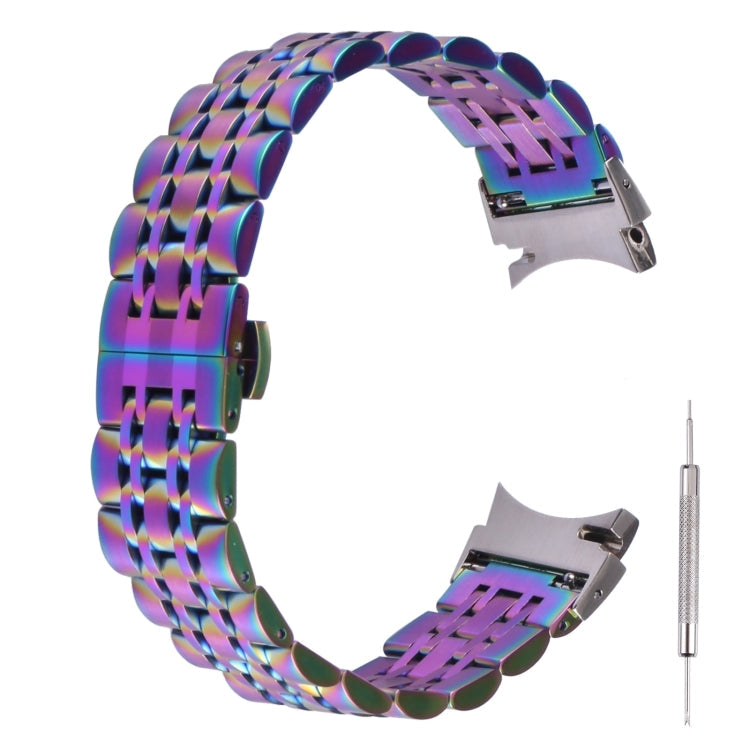 Seven-bead Stainless Steel Replacement Strap Watchband, For Samsung Galaxy Watch4 40mm/44mm For Samsung Galaxy Watch4 40mm 44mm Colorful