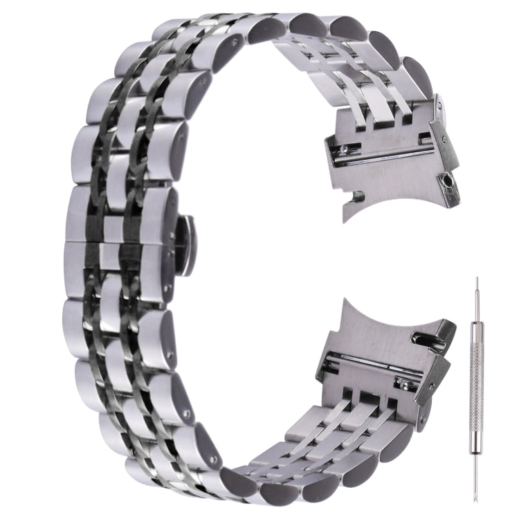 Seven-bead Stainless Steel Replacement Strap Watchband, For Samsung Galaxy Watch4 40mm/44mm For Samsung Galaxy Watch4 40mm 44mm Silver Black