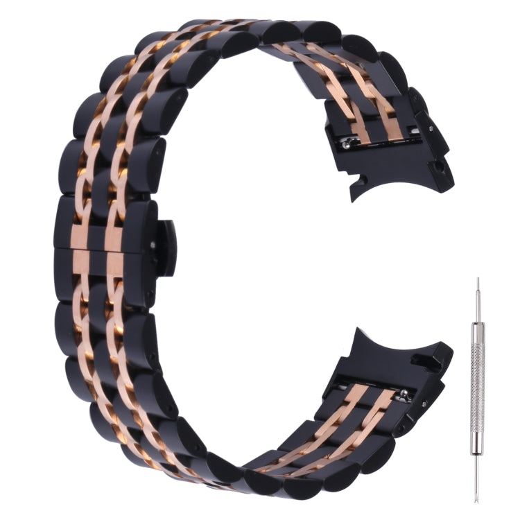 Seven-bead Stainless Steel Replacement Strap Watchband, For Samsung Galaxy Watch4 40mm/44mm For Samsung Galaxy Watch4 40mm 44mm Black Rose Gold