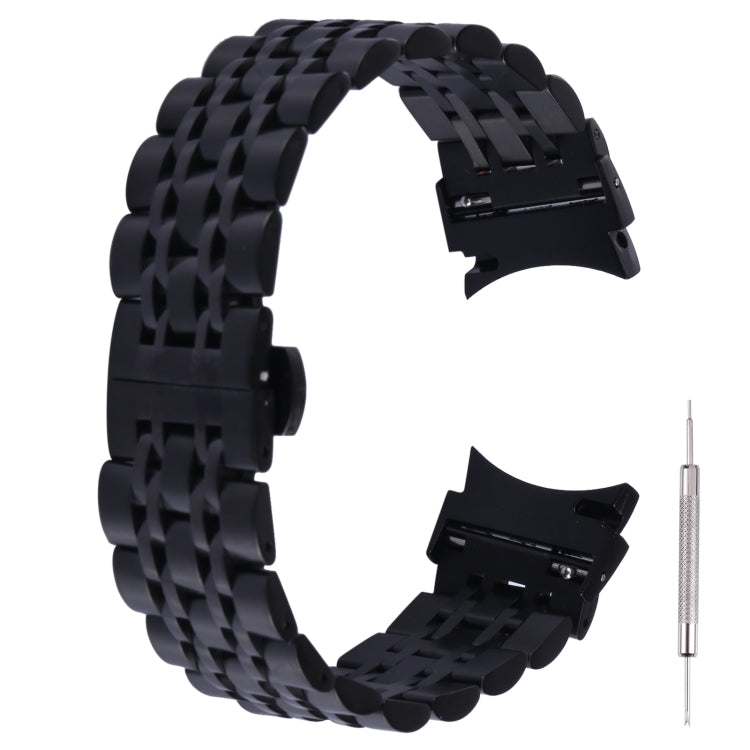 Seven-bead Stainless Steel Replacement Strap Watchband, For Samsung Galaxy Watch4 40mm/44mm For Samsung Galaxy Watch4 40mm 44mm Black