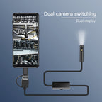 AN100 3 in 1 IP68 Waterproof USB-C / Type-C + Micro USB + USB Dual Cameras Industrial Didital Endoscope with 9 LEDs, Support Android System, Lens Diameter: 8mm, 1m Soft Cable, 2m Soft Cable, 3.5m Soft Cable, 5m Soft Cable, 10m Soft Cable, 1m Hard...