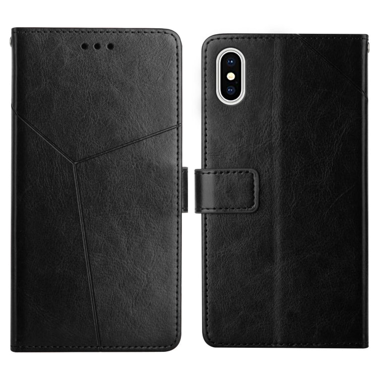 Y Stitching Horizontal Flip Leather Phone Case with Holder & Card Slots & Wallet & Photo Frame – Card Slot, Flip, Leather, For iPhone XS / X, For iPhone XR, For iPhone XS Max For iPhone XS X Black