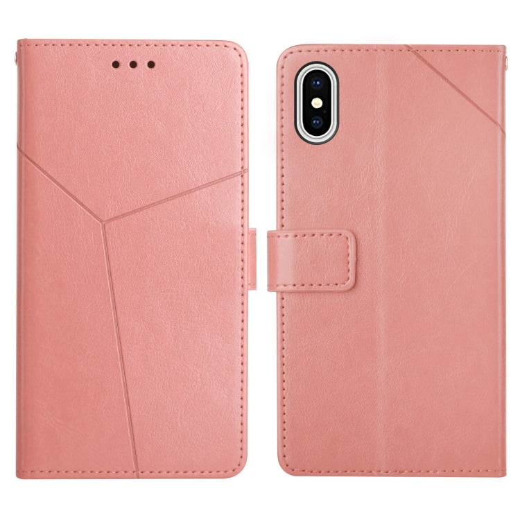 Y Stitching Horizontal Flip Leather Phone Case with Holder & Card Slots & Wallet & Photo Frame – Card Slot, Flip, Leather, For iPhone XS / X, For iPhone XR, For iPhone XS Max For iPhone XS X Rose Gold