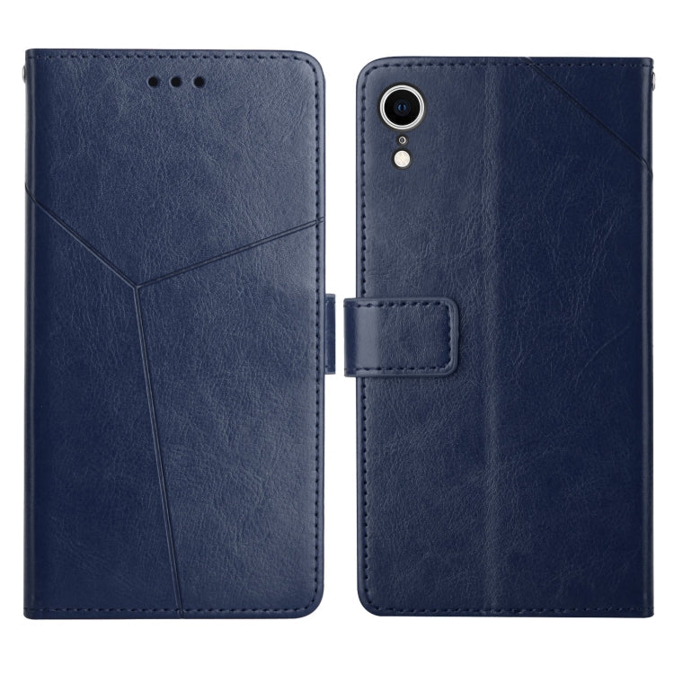 Y Stitching Horizontal Flip Leather Phone Case with Holder & Card Slots & Wallet & Photo Frame – Card Slot, Flip, Leather, For iPhone XS / X, For iPhone XR, For iPhone XS Max For iPhone XR Blue